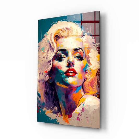 Pop Art Glamour Starlet Glass Wall Art  || Designer Collection