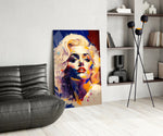 Marilyn panel adding gallery pulse to a salon mirror wall