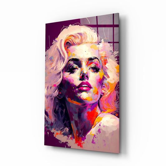 Pop Art Glamour Starlet Glass Wall Art  || Designer Collection