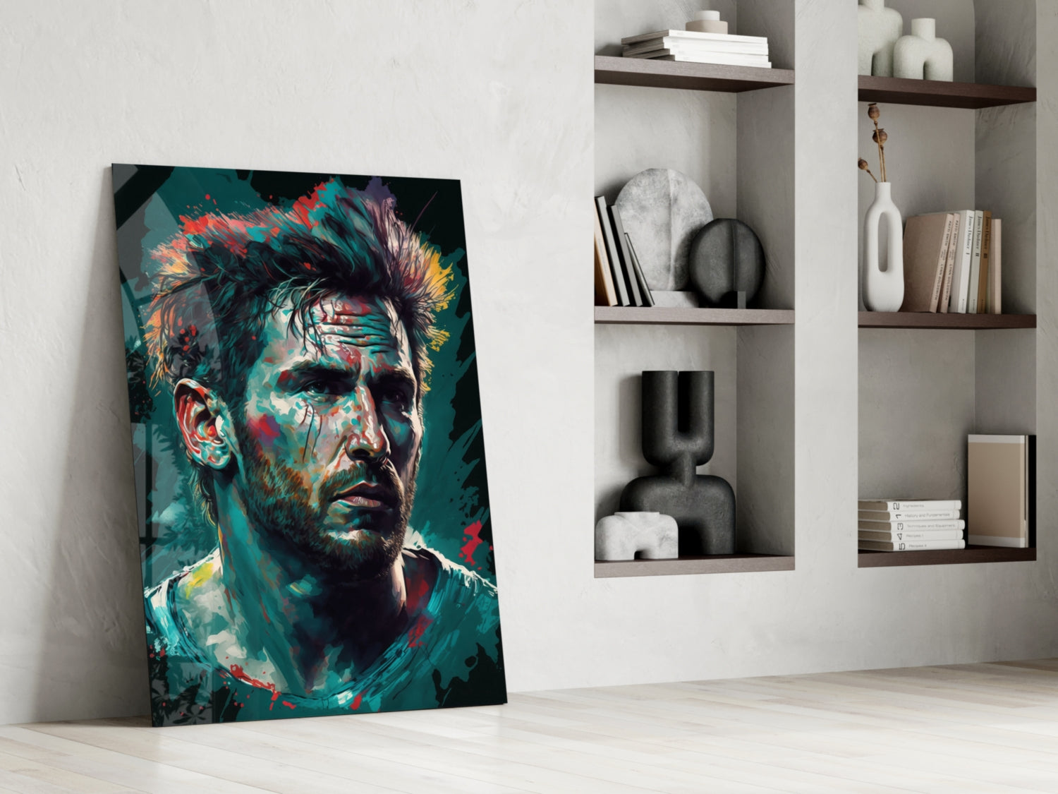 Messi Glass Wall Art  || Designer Collection.