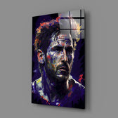 Champion-portrait panel bringing painterly mystery to a contemporary games corner