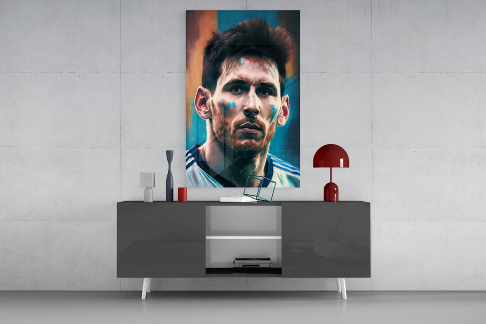 Messi panel catching lamp light to reveal its World-Cup intensity