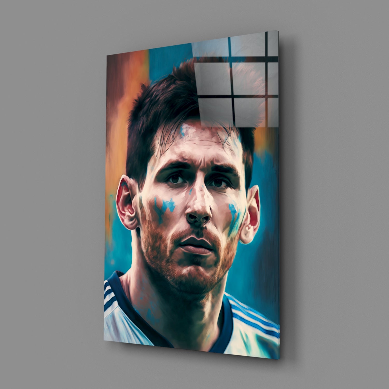 Messi Glass Wall Art  || Designer Collection.