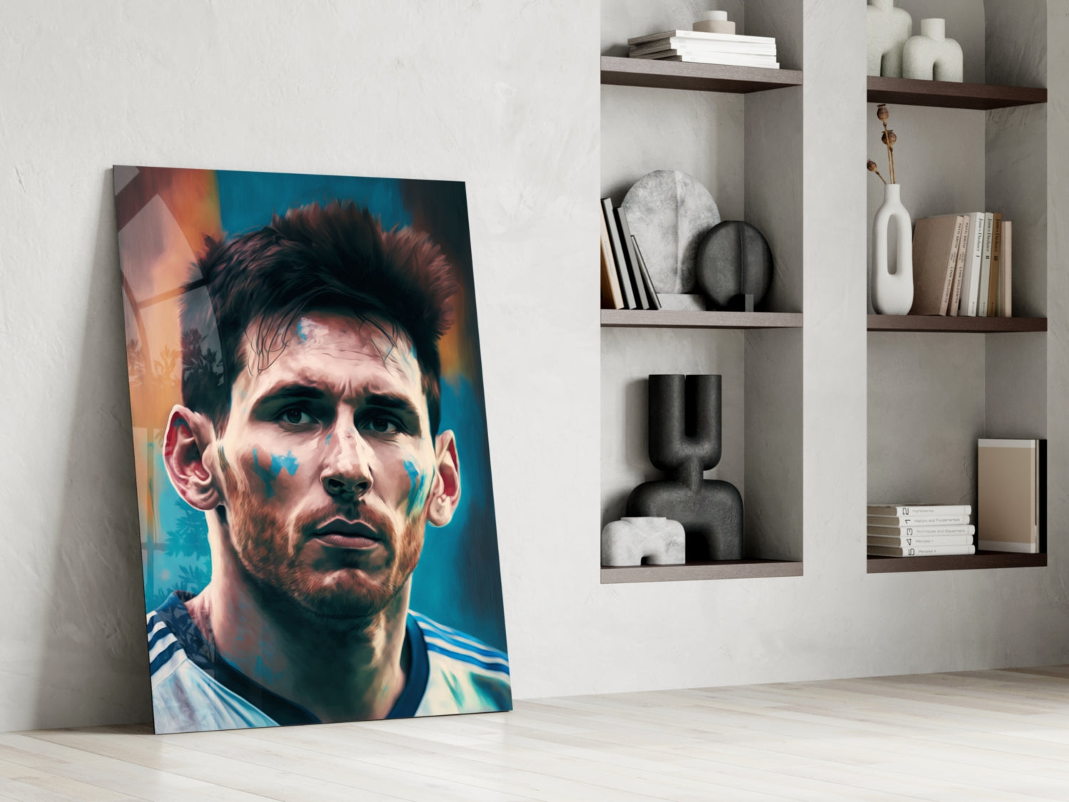 Messi Glass Wall Art  || Designer Collection.