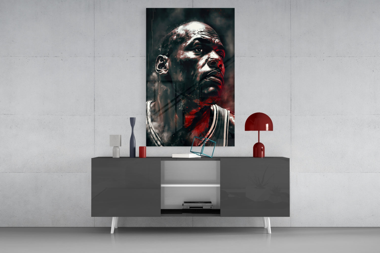 Michael Jordan Glass Wall Art  || Designer Collection.