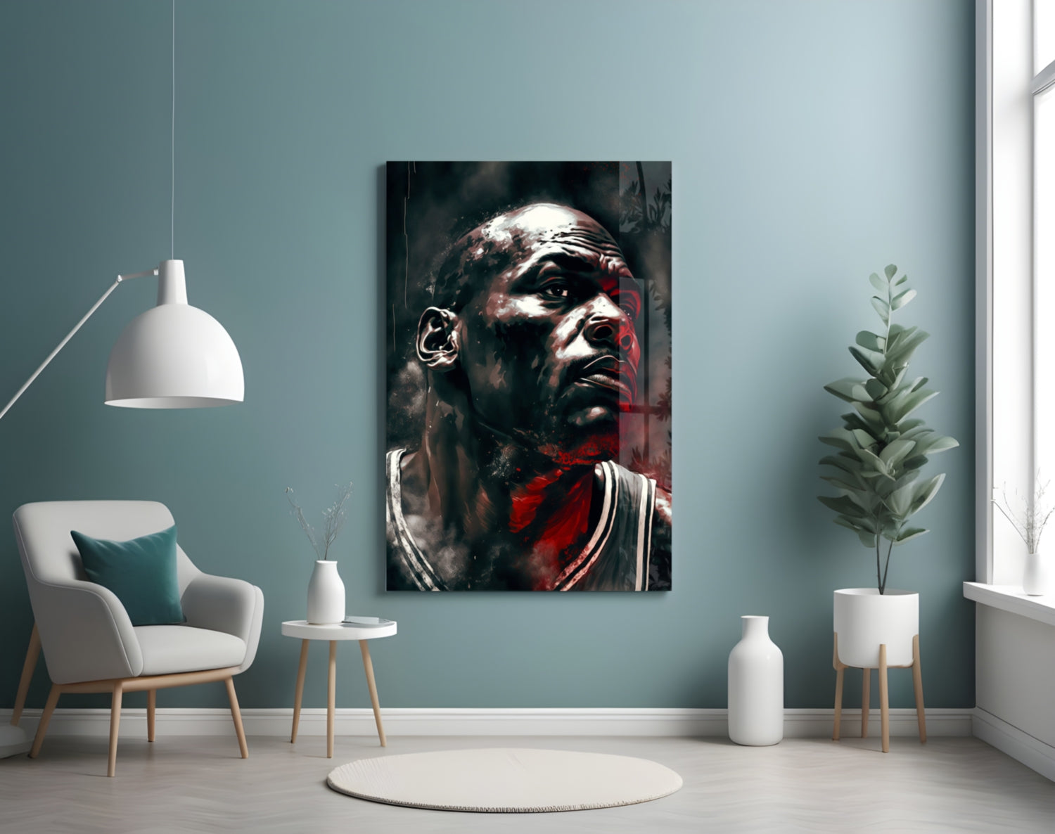 Michael Jordan Glass Wall Art  || Designer Collection.