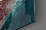 Basketball legend artwork anchoring a wall with teal-and-crimson palette