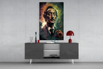 Dali panel catching lamp light to reveal its maestro presence