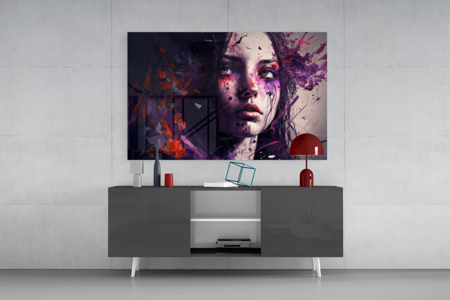 Beauty of a Sadness Glass Wall Art  || Designer Collection.