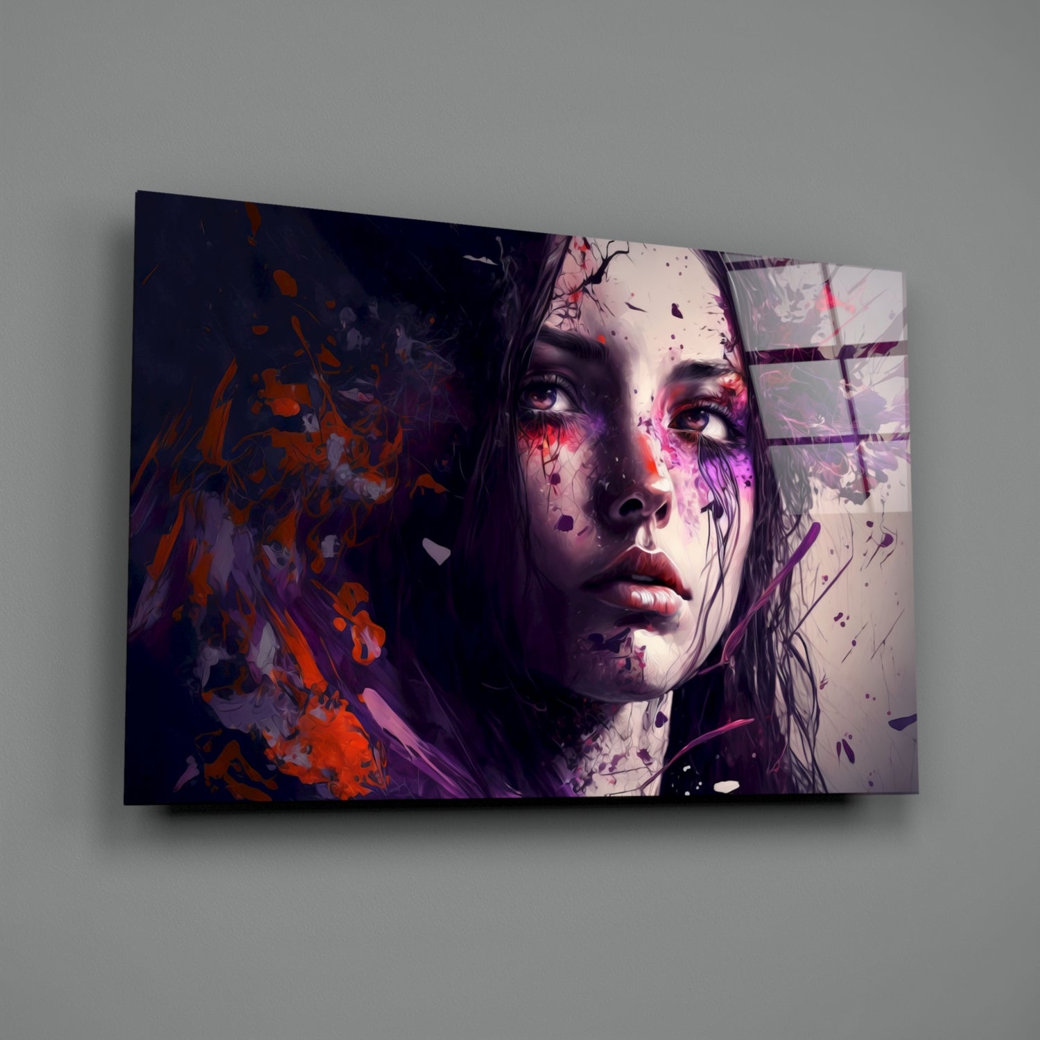 Beauty of a Sadness Glass Wall Art  || Designer Collection.