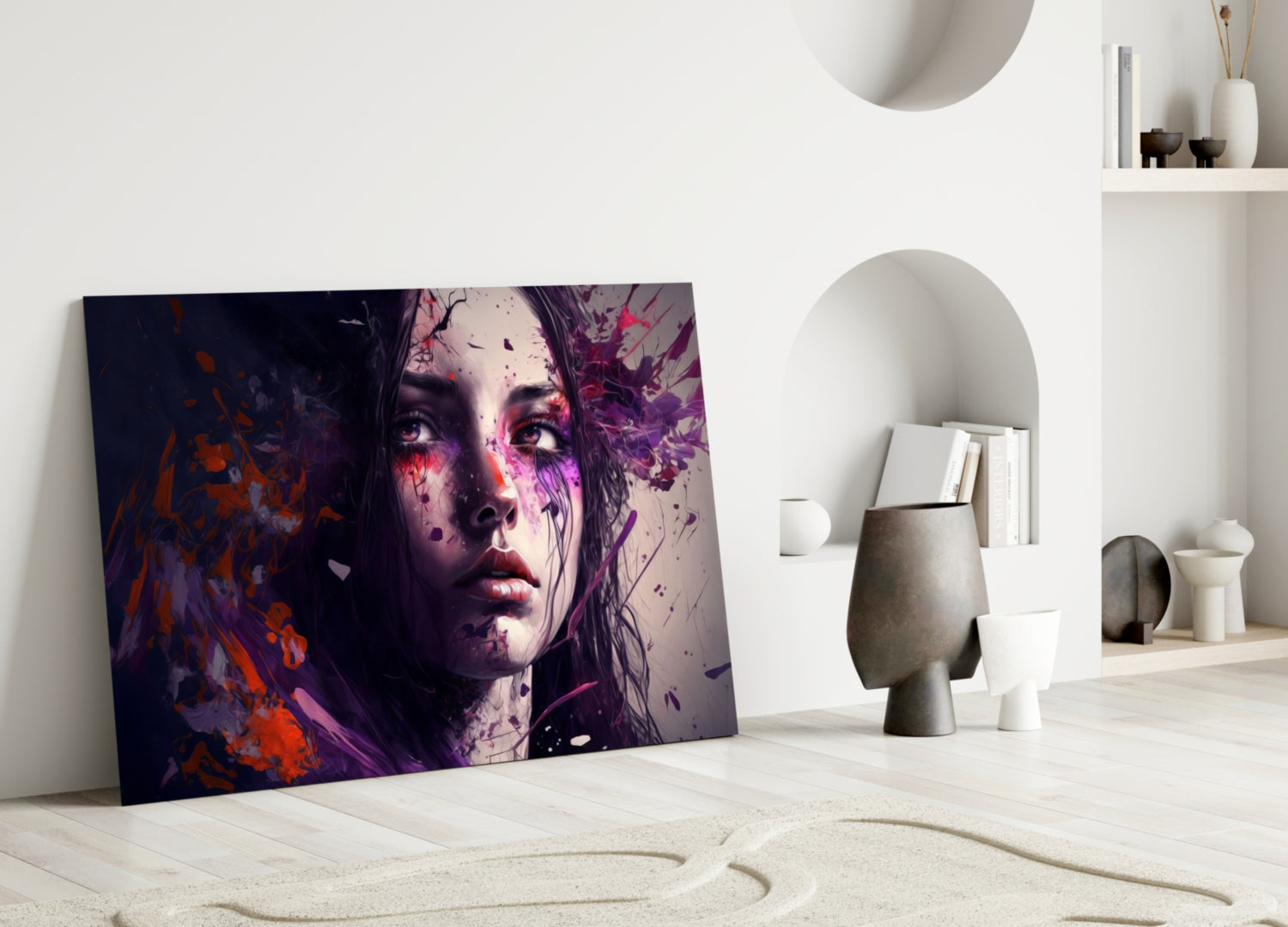 Beauty of a Sadness Glass Wall Art  || Designer Collection.
