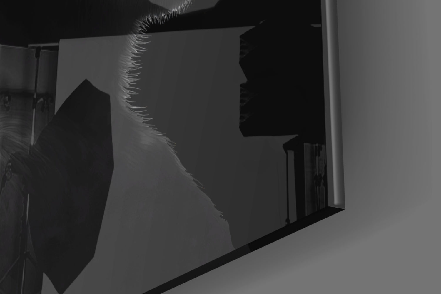 3 Wise Monkeys Chrome Edition Glass Wall Art || Designer Collection.