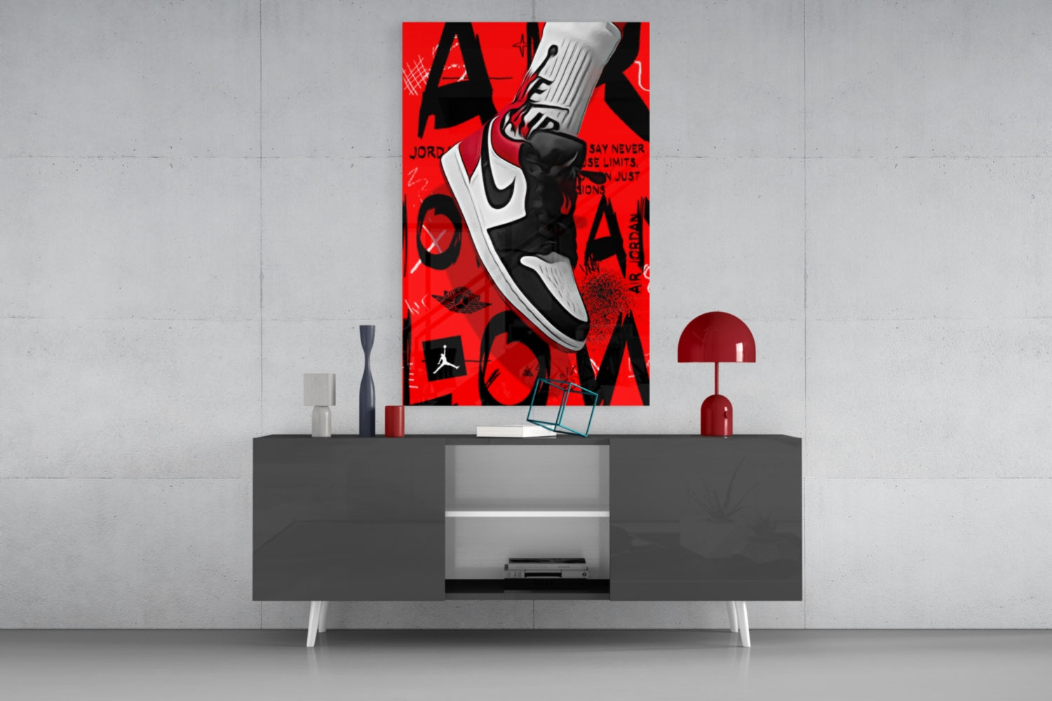 Air Jordan Glass Wall Art || Designer Collection.