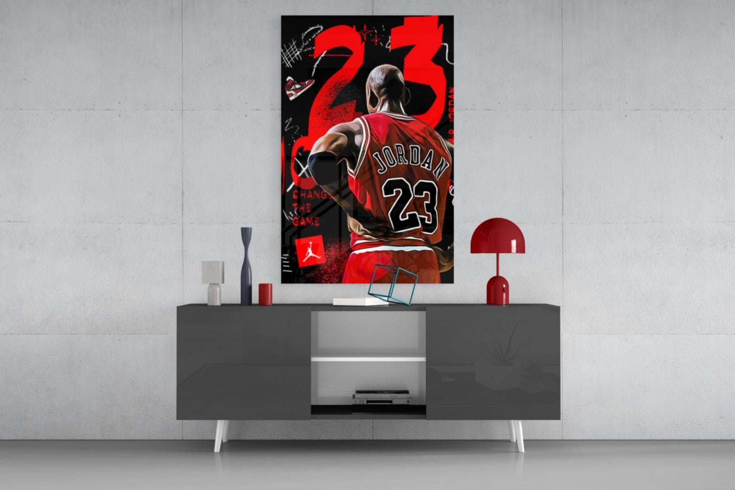 Micheal Jordan Glass Wall Art || Designer Collection.