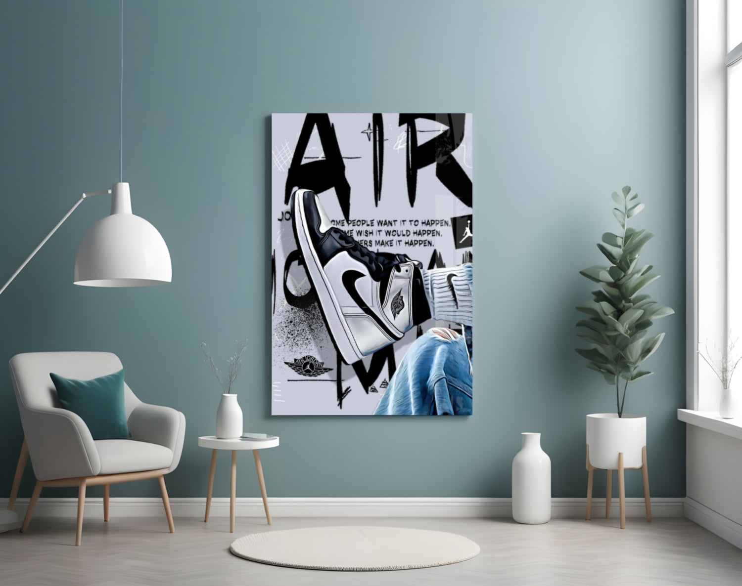 Air Jordan Glass Wall Art || Designer Collection.
