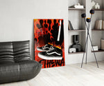 Vans panel adding collector heat to a workshop wall