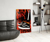 Vans panel adding collector heat to a workshop wall