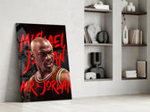 Michael Jordan glass print enhancing a hallway with streetwear palette