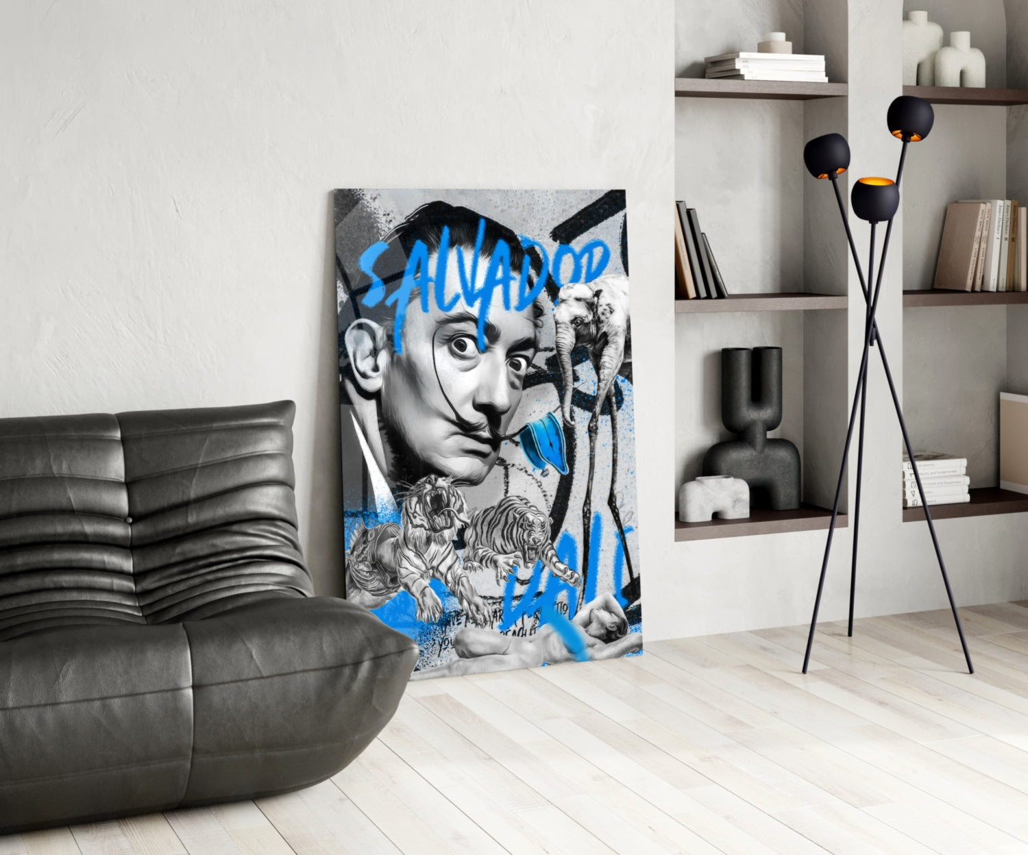 Salvador Dali and The Jungle Glass Wall Art || Designer Collection.