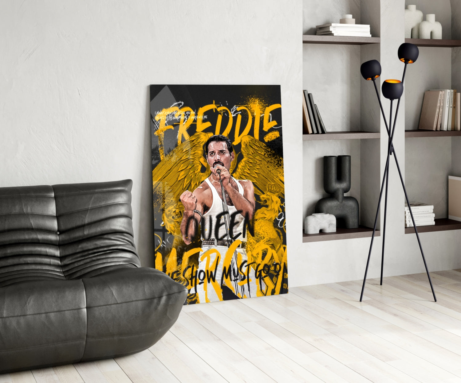 Freddie Mercury, The Queen Glass Wall Art || Designer Collection.