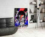 Bowie panel adding editorial drama to a workshop wall