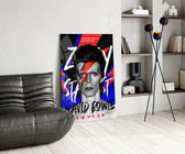Bowie panel adding editorial drama to a workshop wall