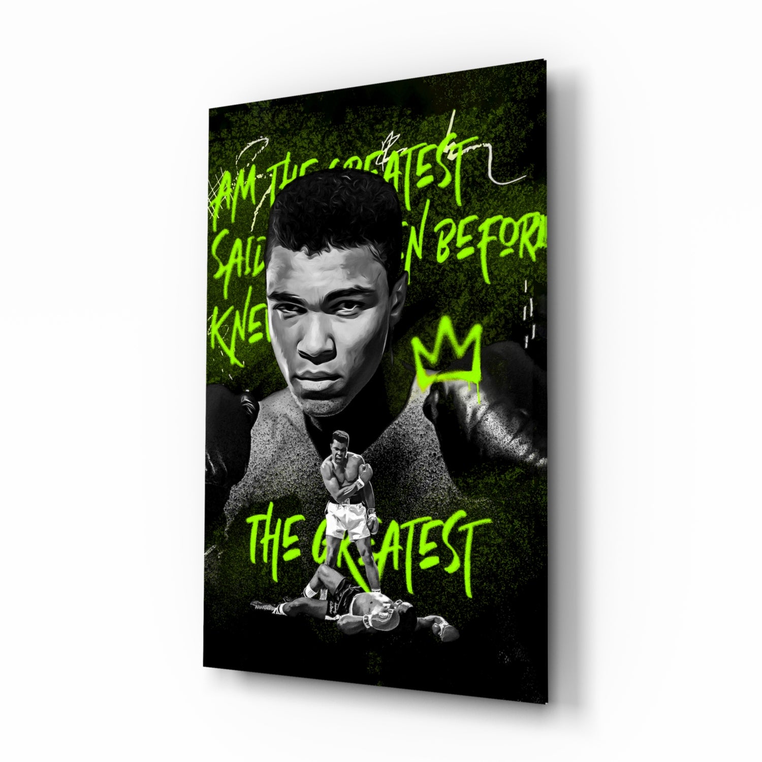 Muhammad Ali , The Greatest Glass Wall Art || Designer Collection
