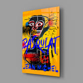 Neo-expressionist panel bringing street swagger to a contemporary teen lounge