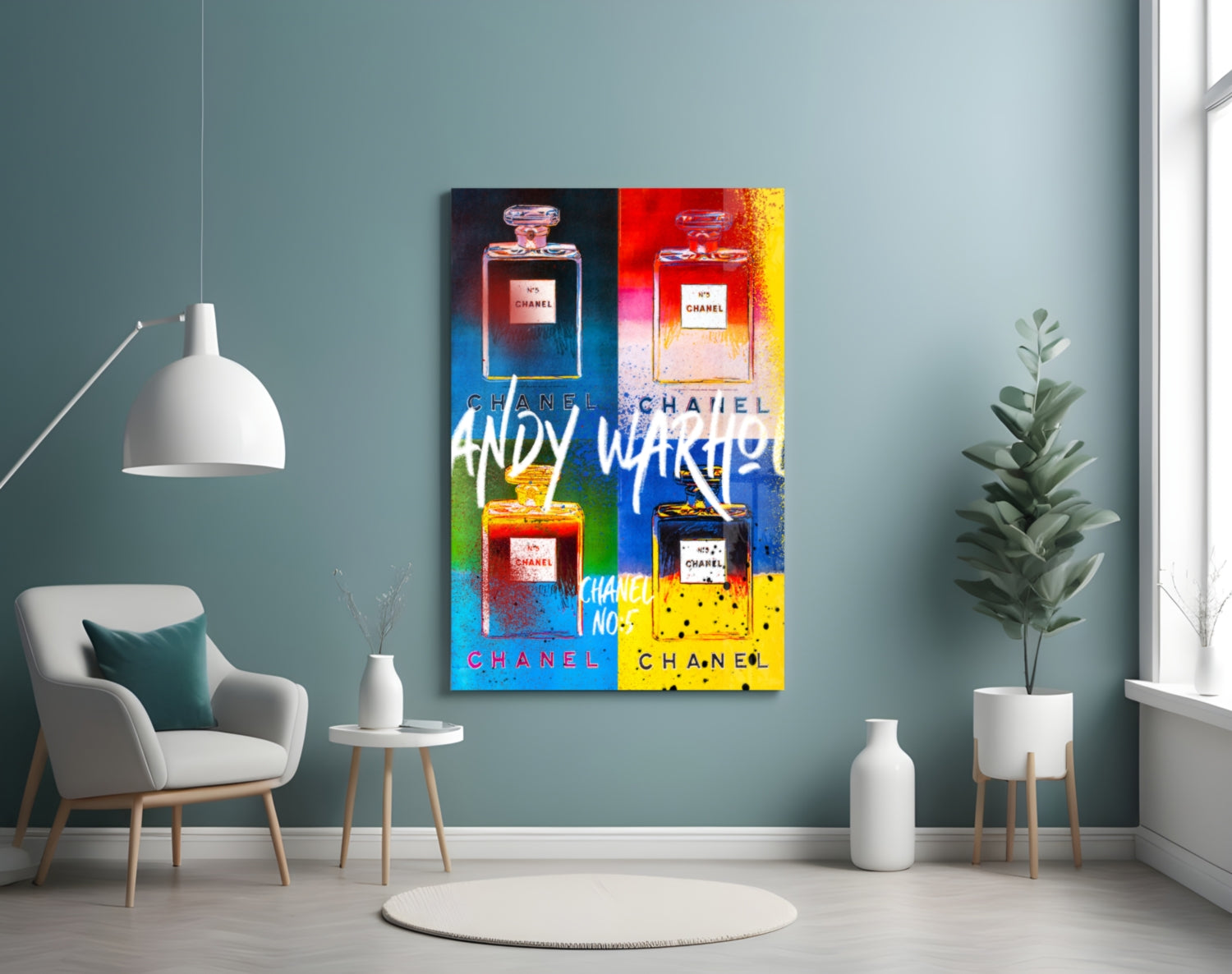 Andy Warhol and Chanel Glass Wall Art || Designer Collection.