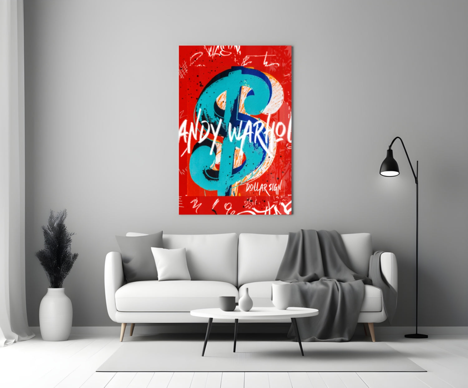 Andy Warhol and Dollar Glass Wall Art || Designer Collection.
