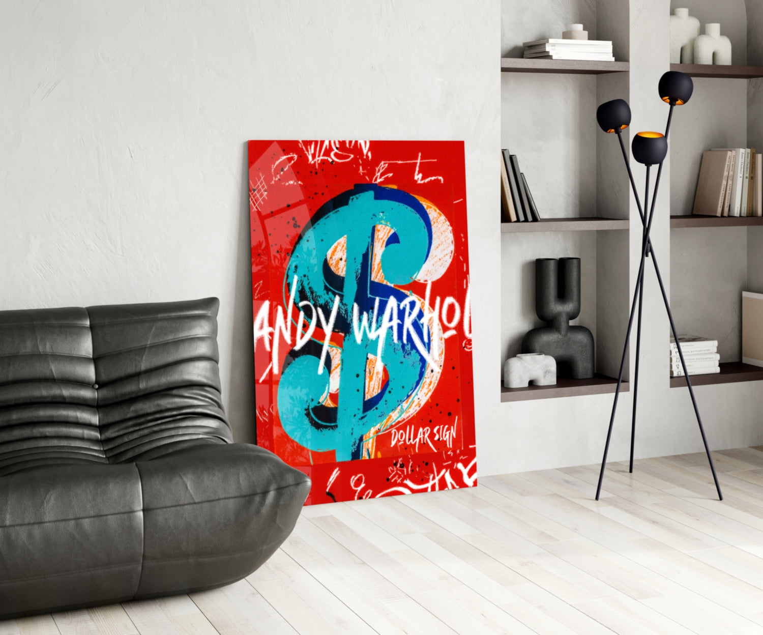 Andy Warhol and Dollar Glass Wall Art || Designer Collection.