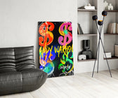 Pop-art panel adding collector heat to a workshop wall