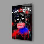 Neo-expressionist panel bringing street defiance to a contemporary teen lounge