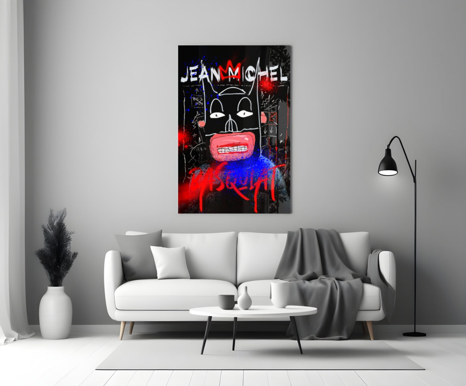 Style of Jean-Michel Basquiat Glass Wall Art || Designer Collection.