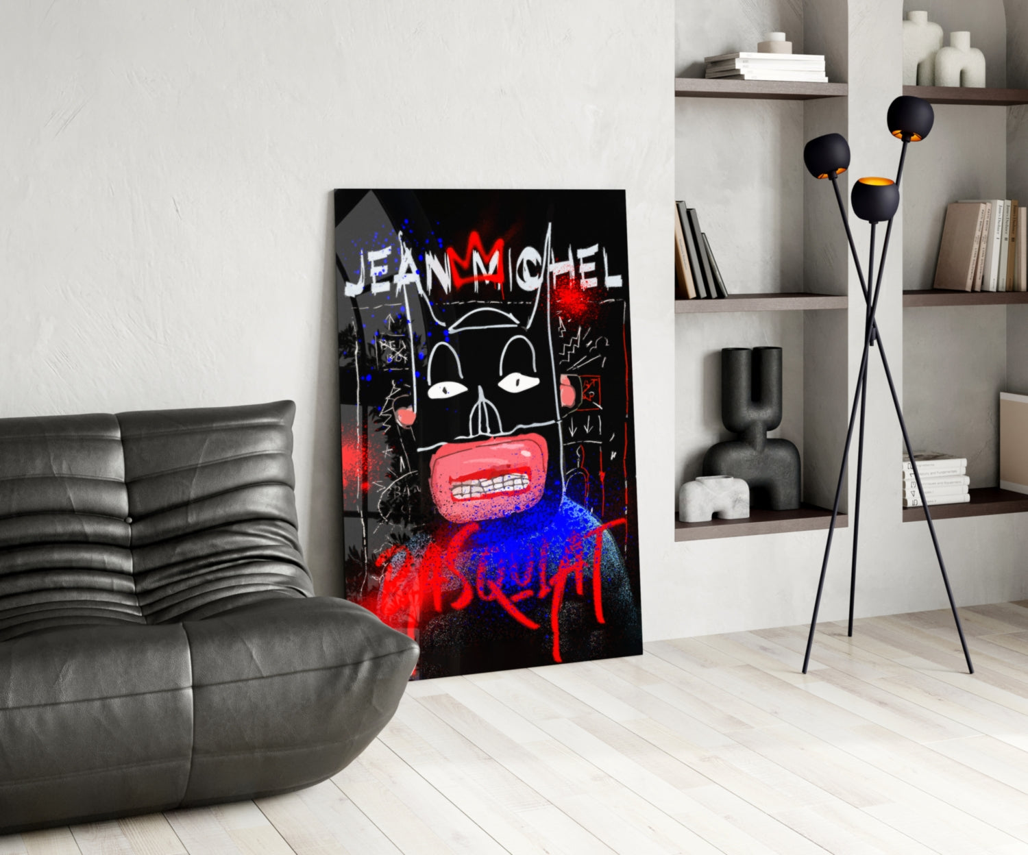 Style of Jean-Michel Basquiat Glass Wall Art || Designer Collection.