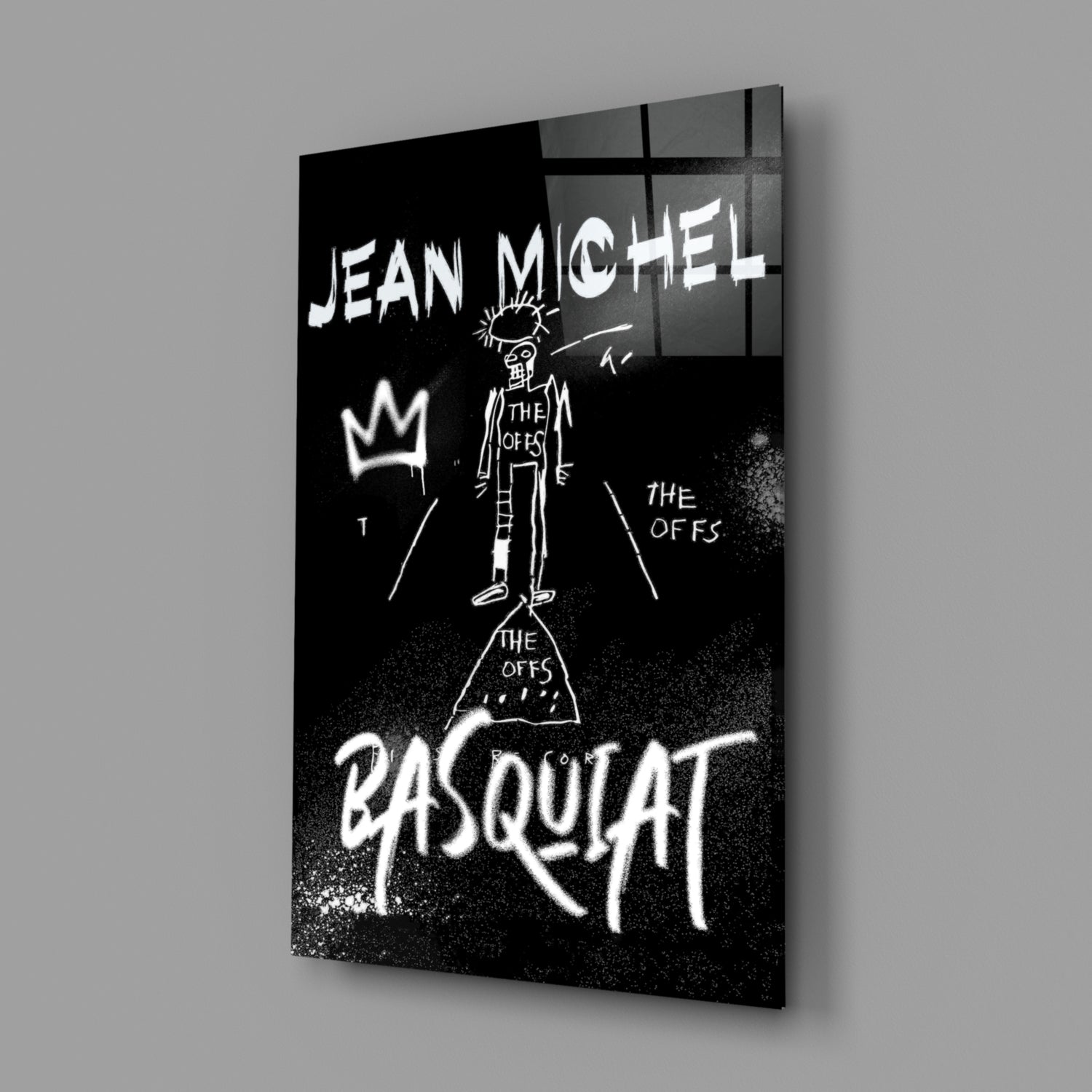 Style of Jean-Michel Basquiat Glass Wall Art || Designer Collection.
