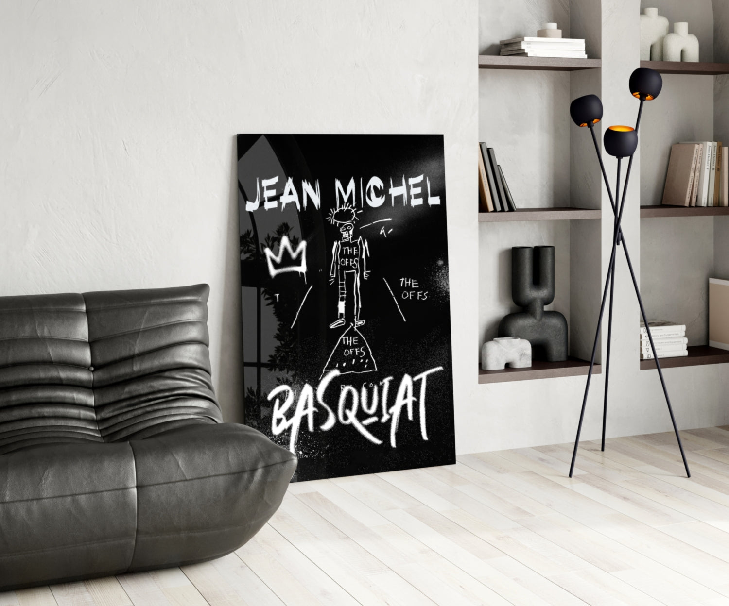 Style of Jean-Michel Basquiat Glass Wall Art || Designer Collection.