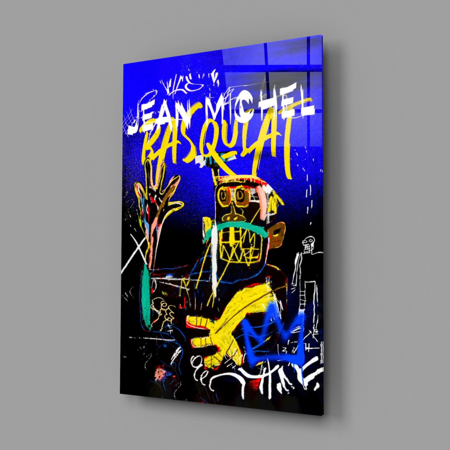 Style of Jean-Michel Basquiat Glass Wall Art || Designer Collection.