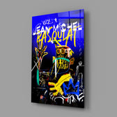 Neo-expressionist panel bringing painterly testimony to a contemporary teen lounge