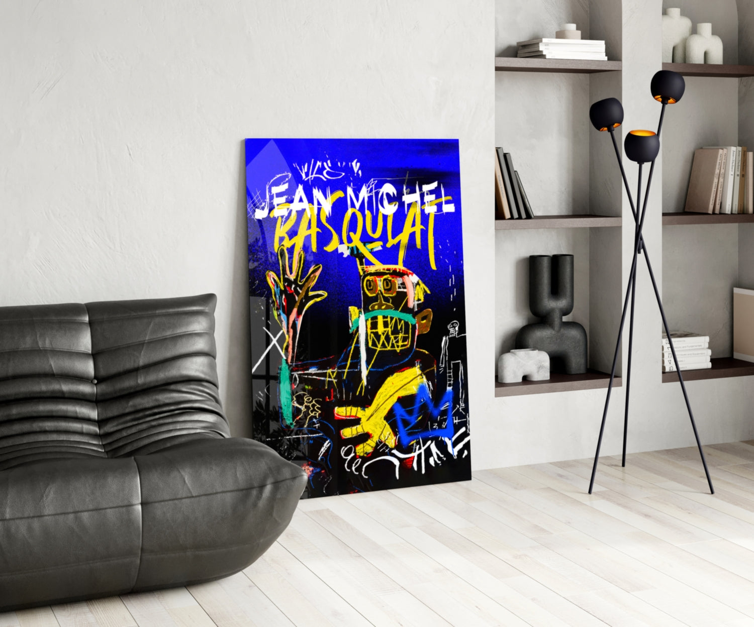 Style of Jean-Michel Basquiat Glass Wall Art || Designer Collection.