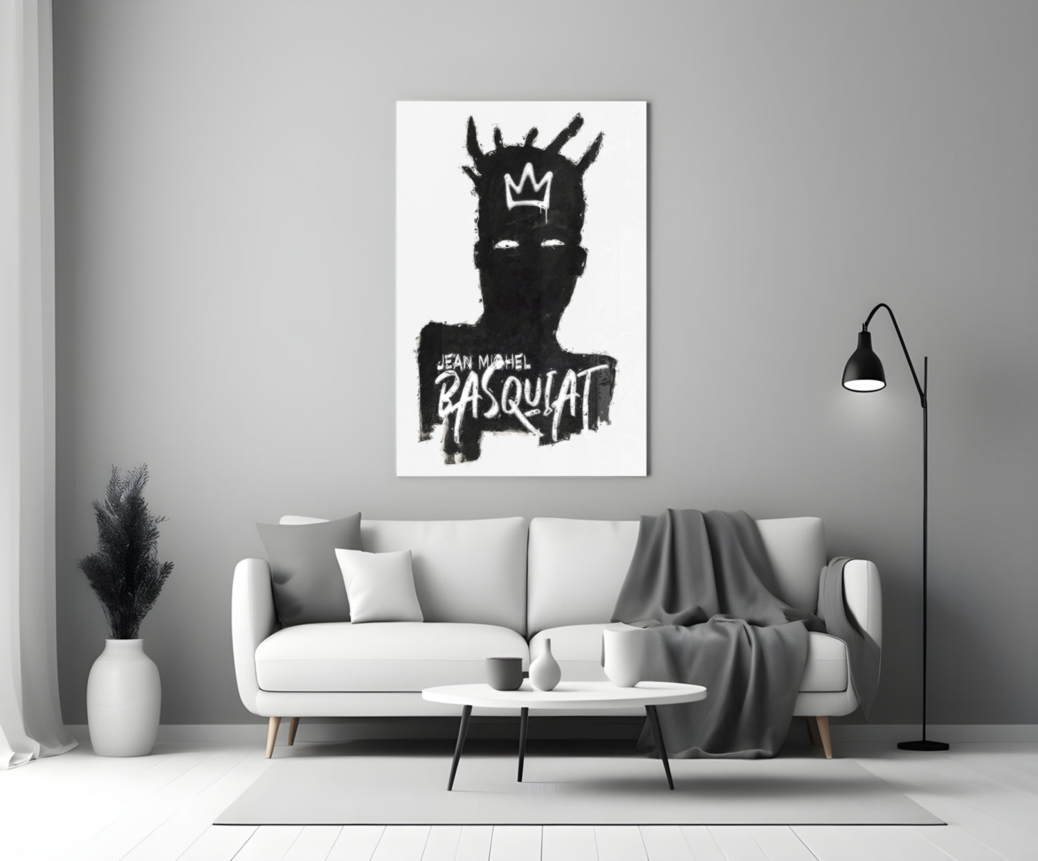 Style of Jean-Michel Basquiat Glass Wall Art || Designer Collection.