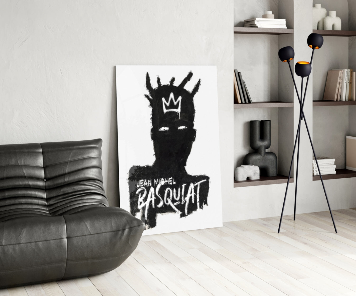 Style of Jean-Michel Basquiat Glass Wall Art || Designer Collection.