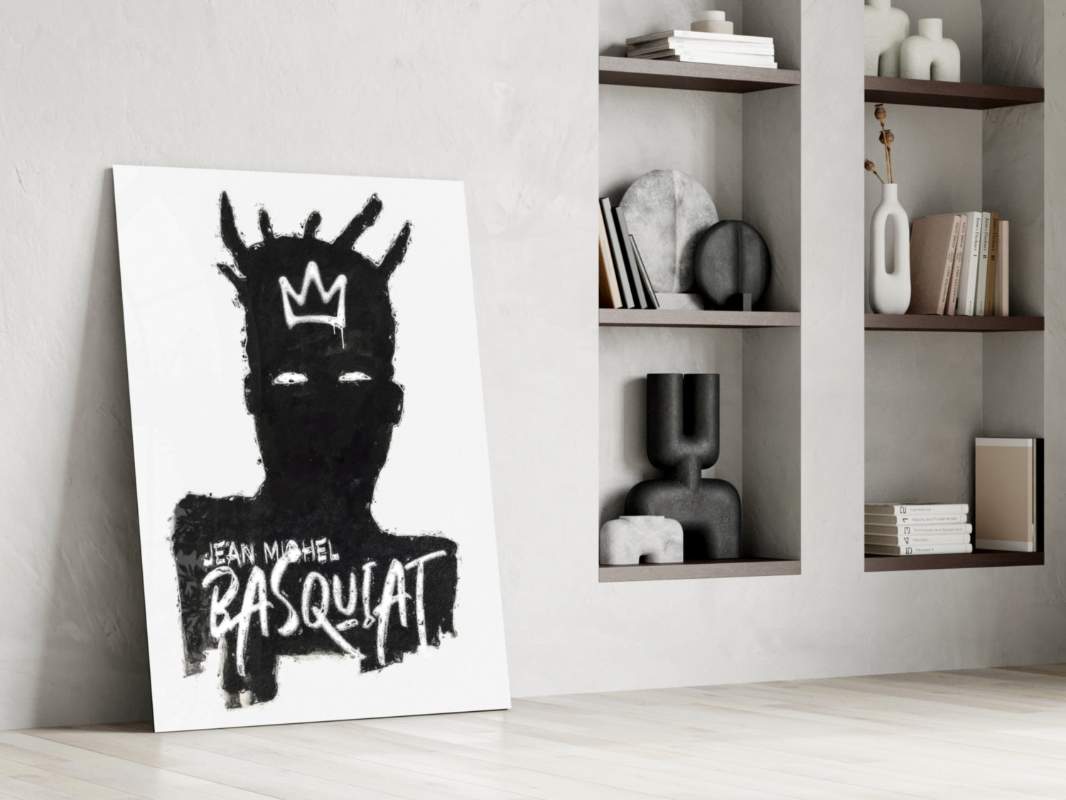 Style of Jean-Michel Basquiat Glass Wall Art || Designer Collection.