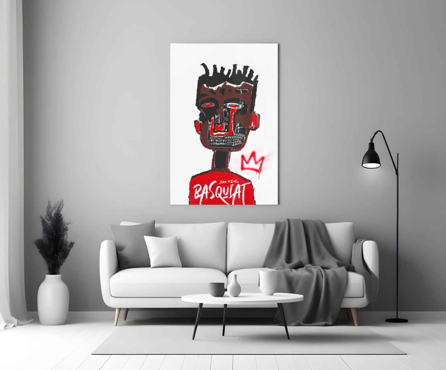 Style of Jean-Michel Basquiat Glass Wall Art || Designer Collection.