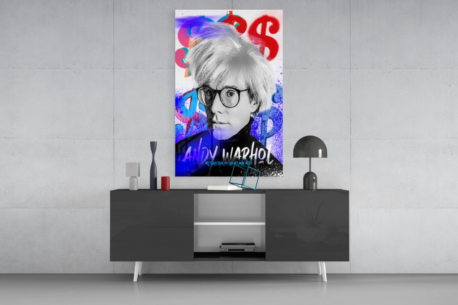 Andy Warhol Glass Wall Art || Designer Collection.