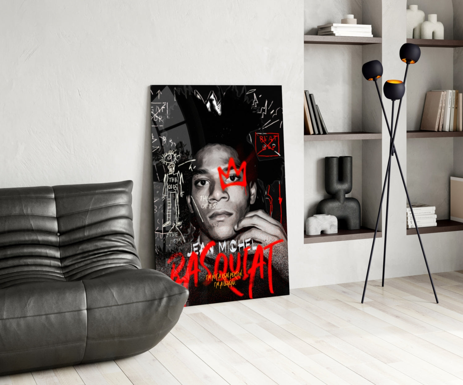 Jean-Michel Basquiat Glass Wall Art || Designer Collection.