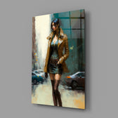 Noir-fashion panel bringing painterly grit to a contemporary boutique