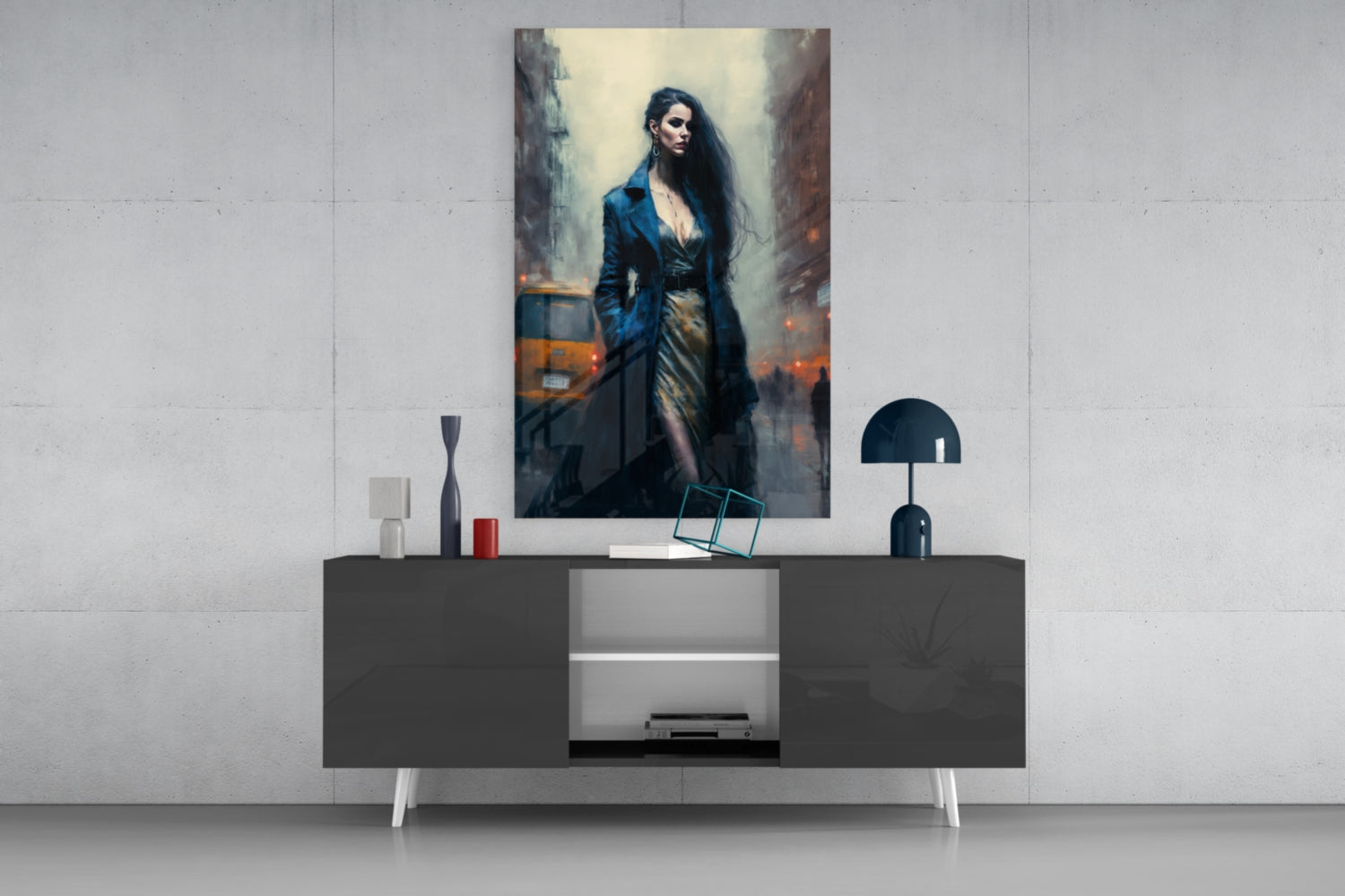 Stand Womanly Glass Wall Art || Designer Collection.