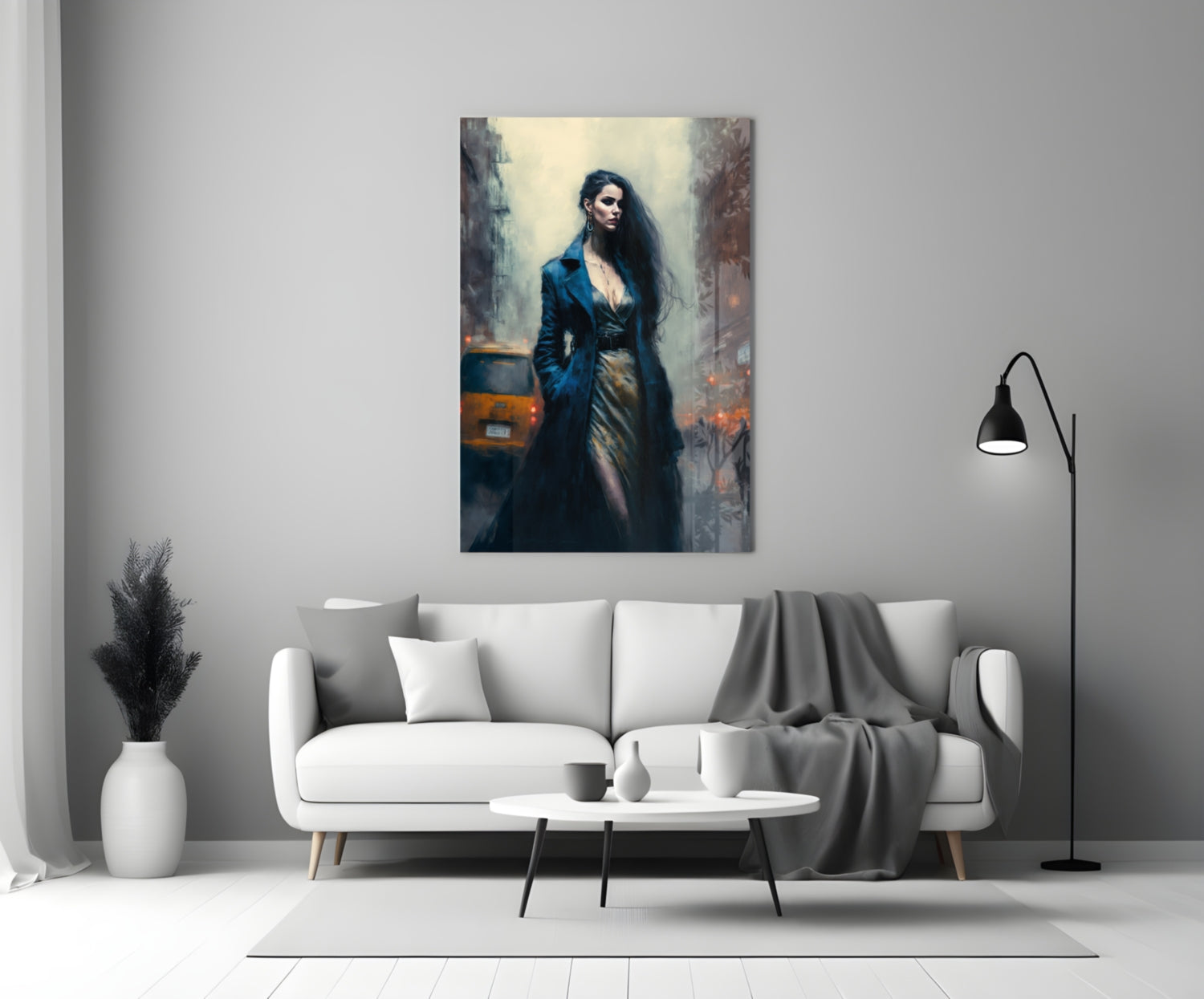 Stand Womanly Glass Wall Art || Designer Collection.