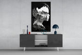 Forest in my Mind panel catching lamp light to reveal its meditative hush